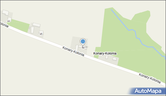 Konary-Kolonia, Konary-Kolonia, 54, mapa Konary-Kolonia