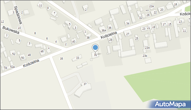 Konarzewo, Kościelna, 31, mapa Konarzewo