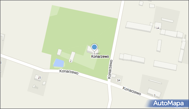 Konarzewo, Konarzewo, 1, mapa Konarzewo