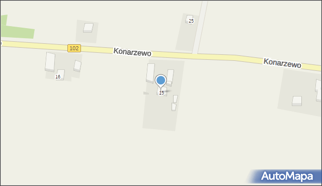 Konarzewo, Konarzewo, 15, mapa Konarzewo