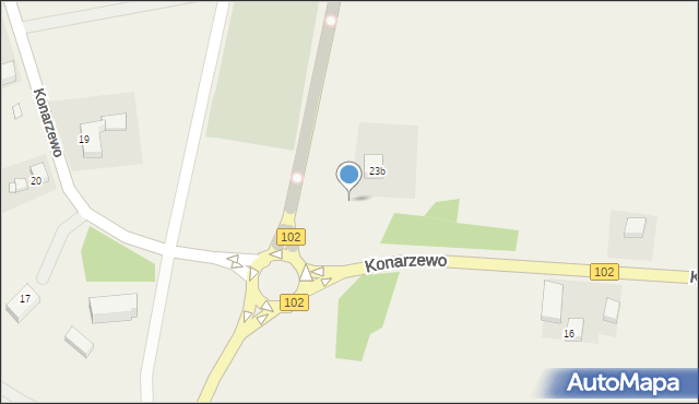 Konarzewo, Konarzewo, 23b, mapa Konarzewo