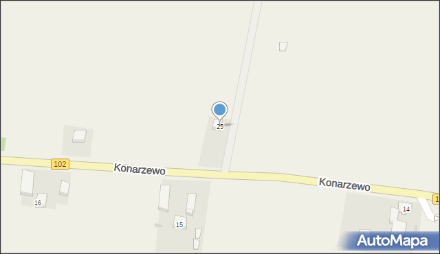 Konarzewo, Konarzewo, 25, mapa Konarzewo