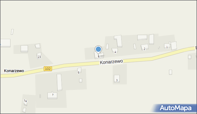 Konarzewo, Konarzewo, 5, mapa Konarzewo
