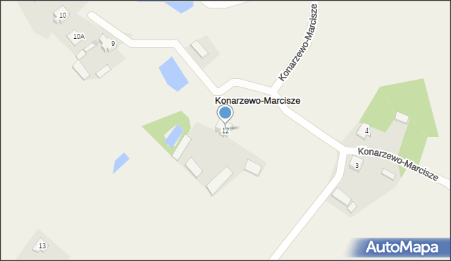 Konarzewo-Marcisze, Konarzewo-Marcisze, 12, mapa Konarzewo-Marcisze