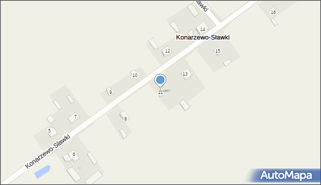 Konarzewo-Sławki, Konarzewo-Sławki, 11, mapa Konarzewo-Sławki