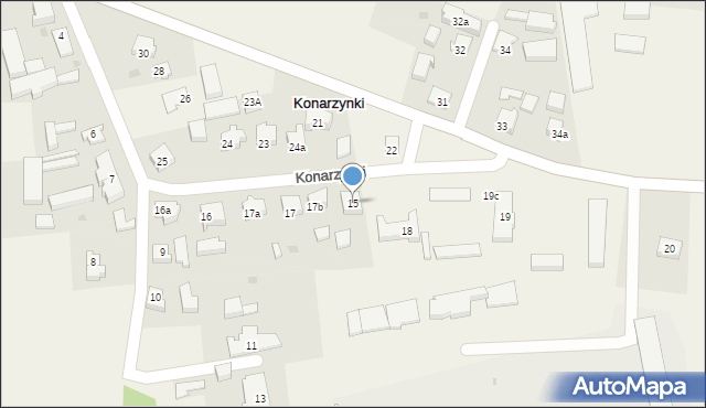 Konarzynki, Konarzynki, 15, mapa Konarzynki