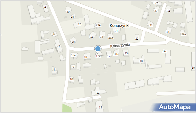 Konarzynki, Konarzynki, 17a, mapa Konarzynki