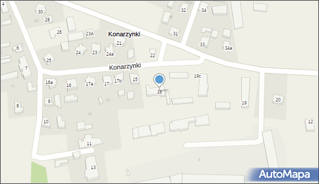 Konarzynki, Konarzynki, 18, mapa Konarzynki