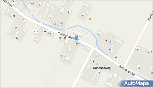 Konaszówka, Konaszówka, 68, mapa Konaszówka