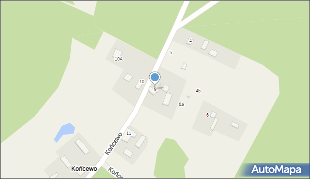 Końcewo, Końcewo, 9, mapa Końcewo