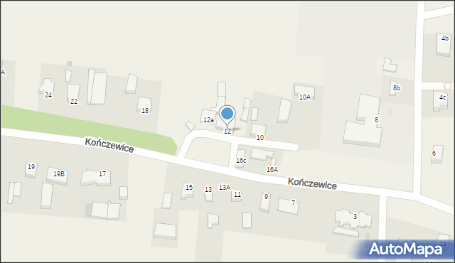 Kończewice, Kończewice, 12, mapa Kończewice