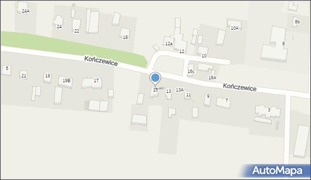 Kończewice, Kończewice, 15, mapa Kończewice