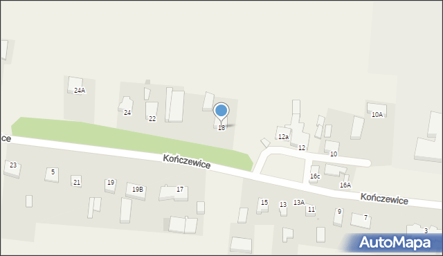 Kończewice, Kończewice, 18, mapa Kończewice