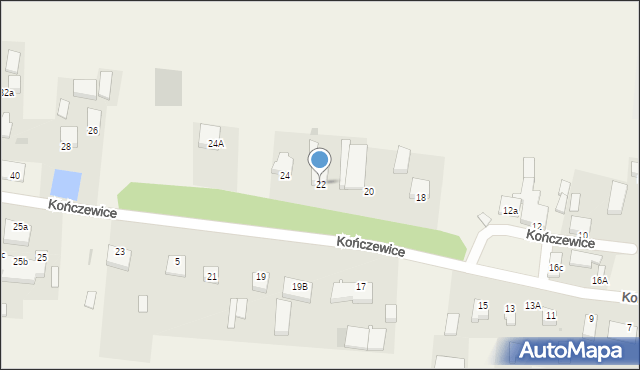 Kończewice, Kończewice, 22, mapa Kończewice