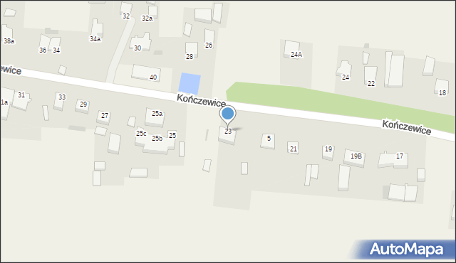 Kończewice, Kończewice, 23, mapa Kończewice