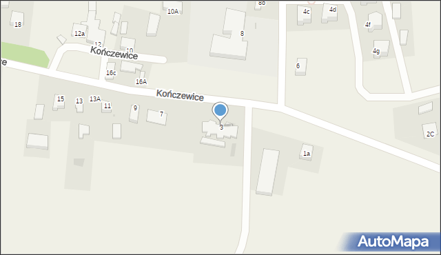 Kończewice, Kończewice, 3, mapa Kończewice