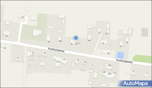 Kończewice, Kończewice, 34, mapa Kończewice