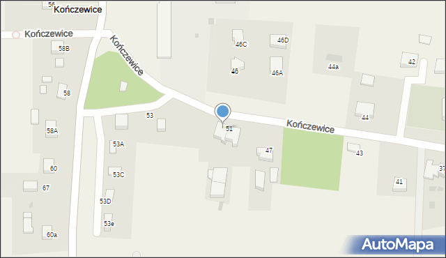 Kończewice, Kończewice, 51/1, mapa Kończewice