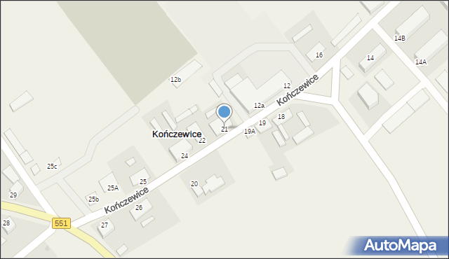 Kończewice, Kończewice, 21, mapa Kończewice