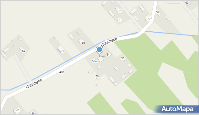 Kończyce, Kończyce, 52, mapa Kończyce