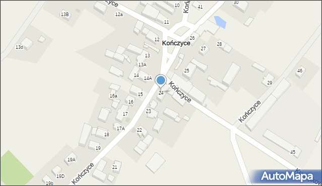 Kończyce, Kończyce, 24, mapa Kończyce