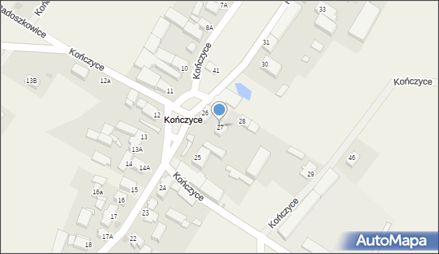 Kończyce, Kończyce, 27, mapa Kończyce