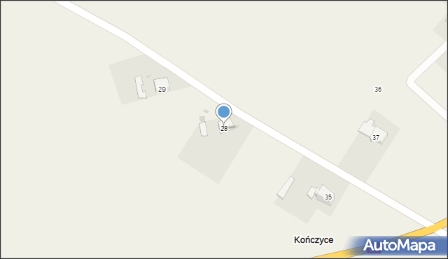 Kończyce, Kończyce, 28, mapa Kończyce