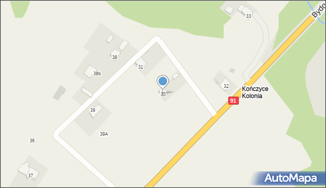 Kończyce, Kończyce, 30, mapa Kończyce