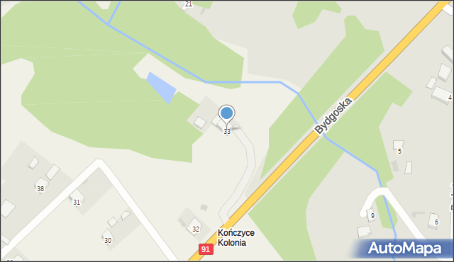 Kończyce, Kończyce, 33, mapa Kończyce