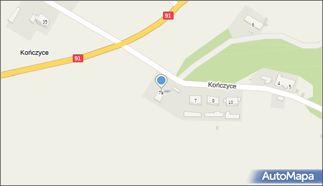 Kończyce, Kończyce, 7a, mapa Kończyce