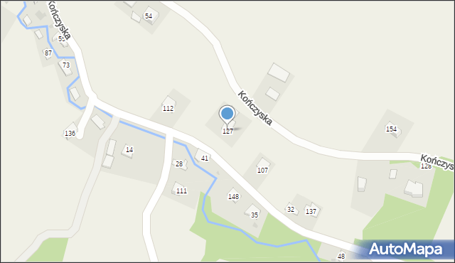 Kończyska, Kończyska, 127, mapa Kończyska