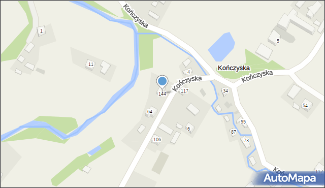 Kończyska, Kończyska, 144, mapa Kończyska