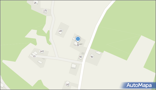Kończyska, Kończyska, 22, mapa Kończyska