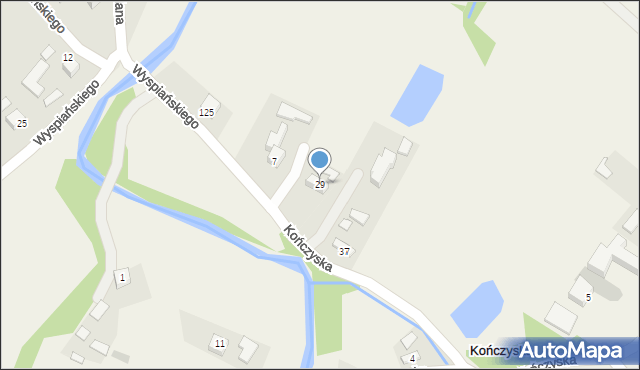 Kończyska, Kończyska, 29, mapa Kończyska