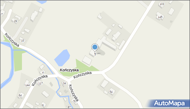 Kończyska, Kończyska, 5, mapa Kończyska
