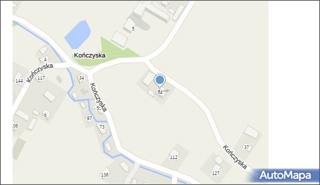 Kończyska, Kończyska, 54, mapa Kończyska