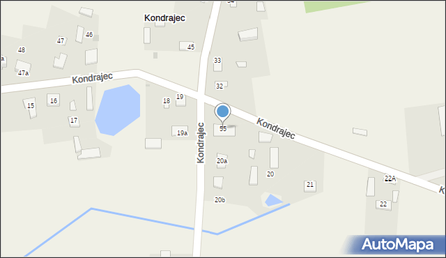 Kondrajec, Kondrajec, 55, mapa Kondrajec