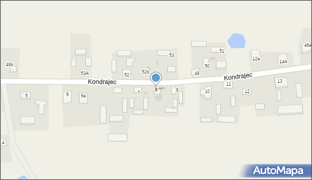 Kondrajec, Kondrajec, 8, mapa Kondrajec