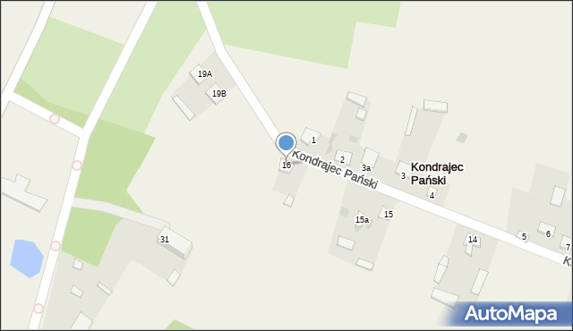 Kondrajec Pański, Kondrajec Pański, 16, mapa Kondrajec Pański