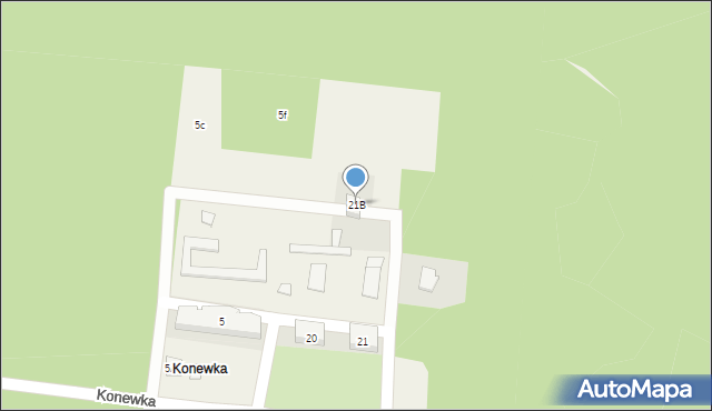 Konewka, Konewka, 21B, mapa Konewka