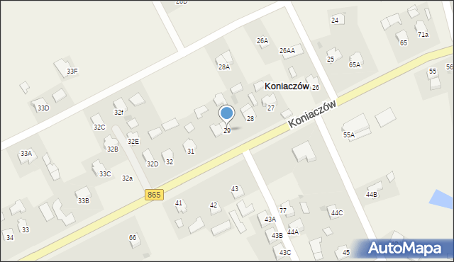 Koniaczów, Koniaczów, 29, mapa Koniaczów