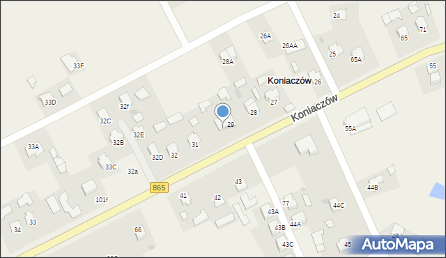 Koniaczów, Koniaczów, 30, mapa Koniaczów