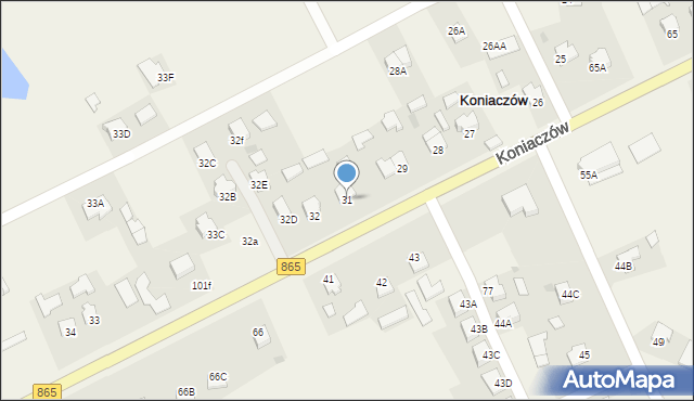 Koniaczów, Koniaczów, 31, mapa Koniaczów