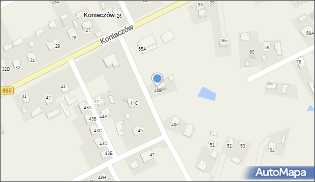 Koniaczów, Koniaczów, 44B, mapa Koniaczów