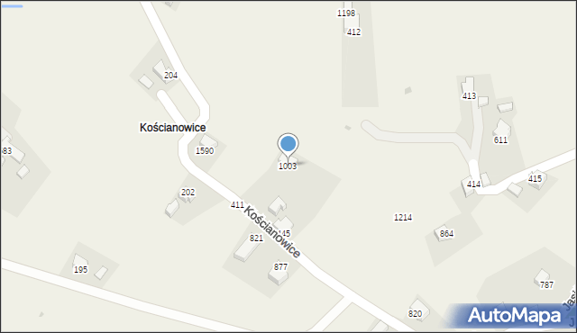 Koniaków, Koniaków, 1003, mapa Koniaków