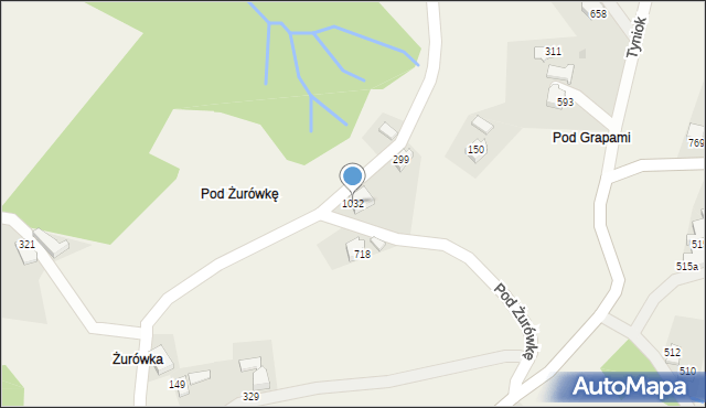 Koniaków, Koniaków, 1032, mapa Koniaków