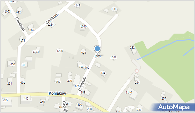 Koniaków, Koniaków, 1060, mapa Koniaków