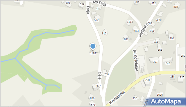 Koniaków, Koniaków, 1194, mapa Koniaków