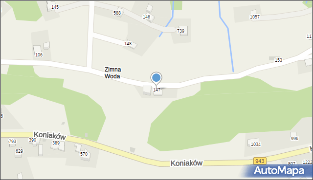 Koniaków, Koniaków, 147, mapa Koniaków