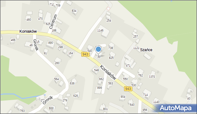 Koniaków, Koniaków, 33, mapa Koniaków